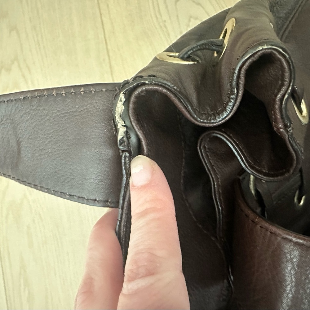 y2k michael kors brown leather tote - Picture 7 of 10